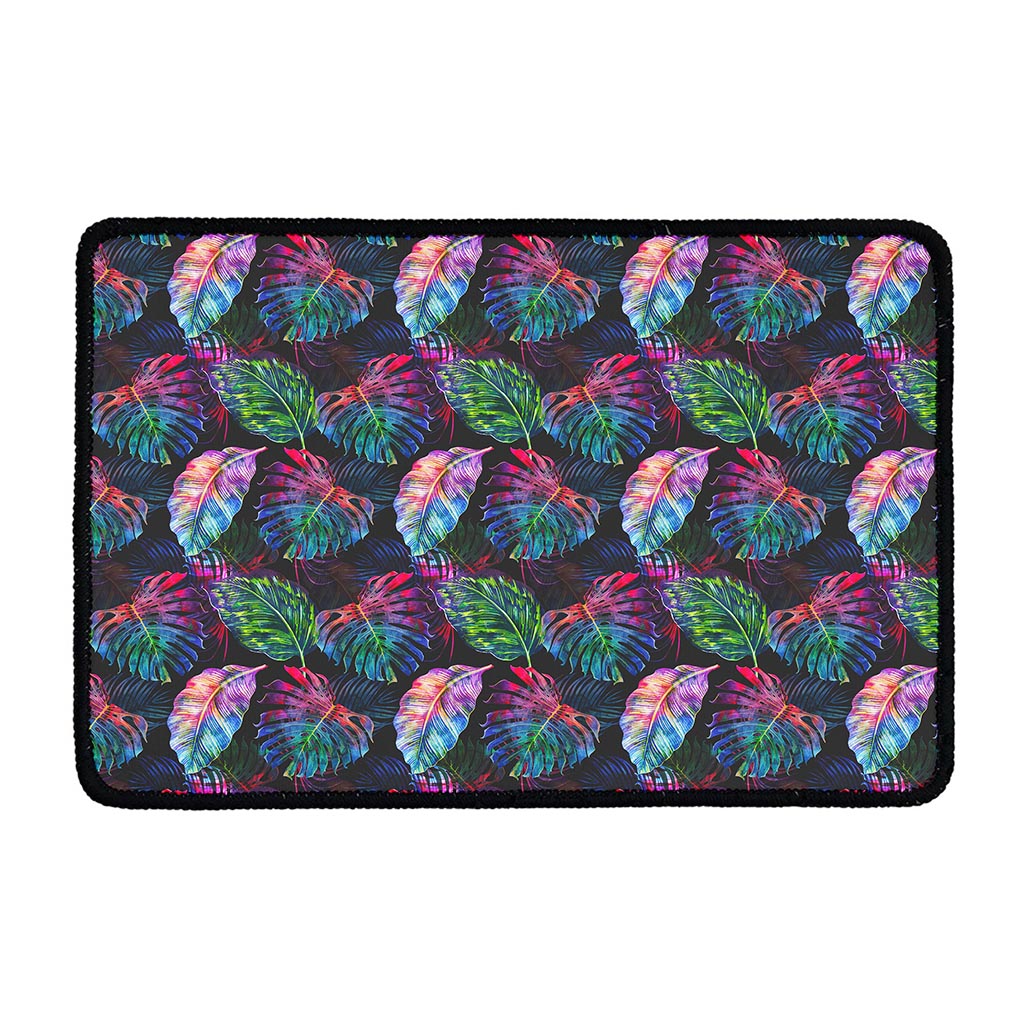 Colorful Tropical Leaves Pattern Print Kitchen Mat
