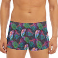 Colorful Tropical Leaves Pattern Print Men's Short Boxer Briefs