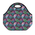 Colorful Tropical Leaves Pattern Print Neoprene Lunch Bag