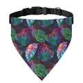 Colorful Tropical Leaves Pattern Print Over The Collar Dog Bandana