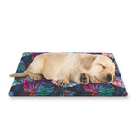 Colorful Tropical Leaves Pattern Print Pet Cooling Mat Cover