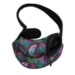 Colorful Tropical Leaves Pattern Print Pet Sling Carrier