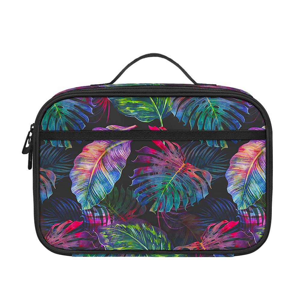 Colorful Tropical Leaves Pattern Print Portable Lunch Bag