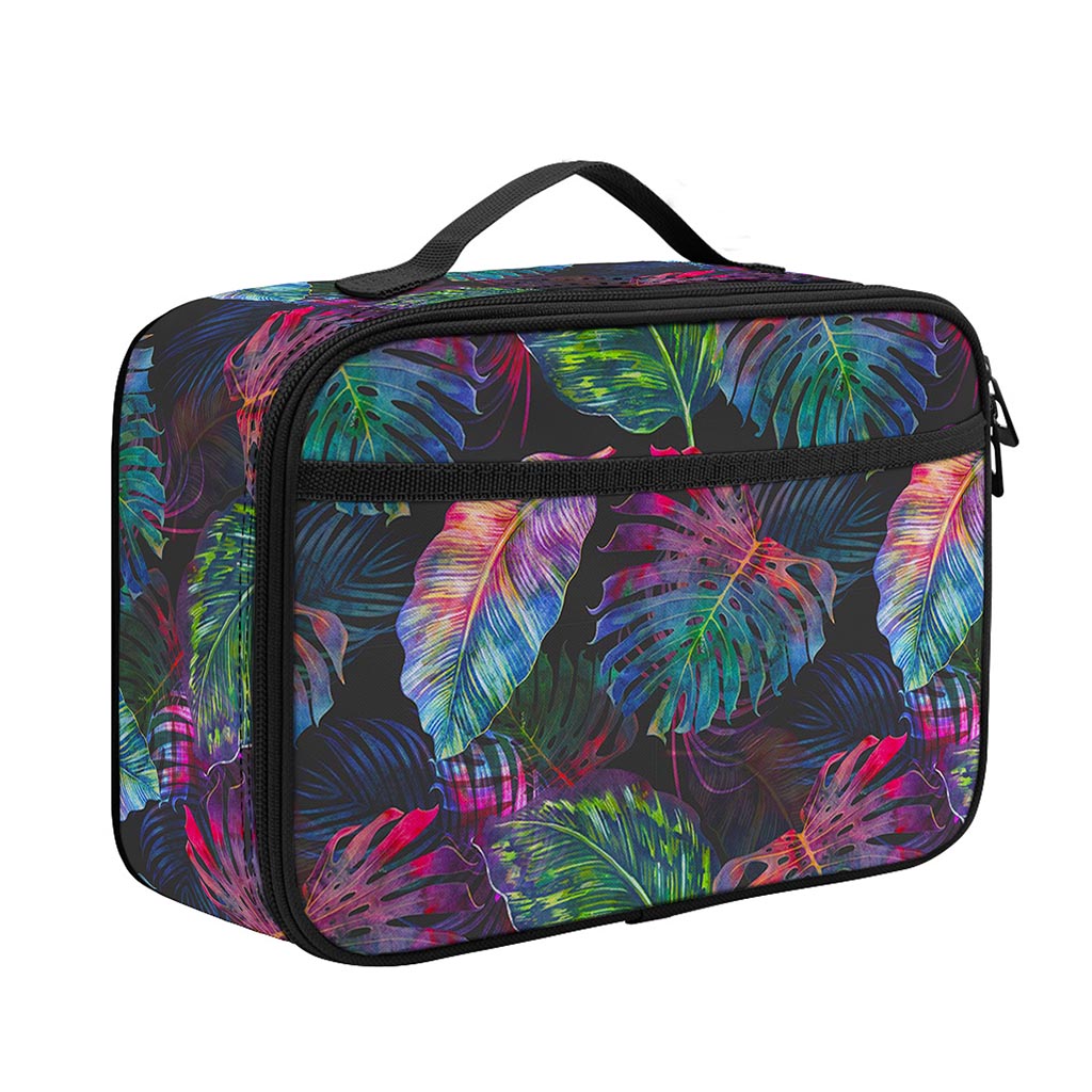 Colorful Tropical Leaves Pattern Print Portable Lunch Bag
