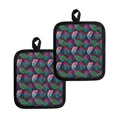 Colorful Tropical Leaves Pattern Print Pot Holders