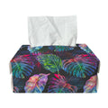 Colorful Tropical Leaves Pattern Print Rectangle Tissue Box Cover