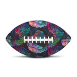 Colorful Tropical Leaves Pattern Print Rugby Ball