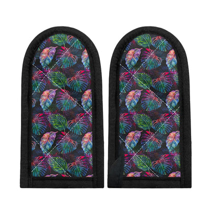 Colorful Tropical Leaves Pattern Print Skillet Handle Cover