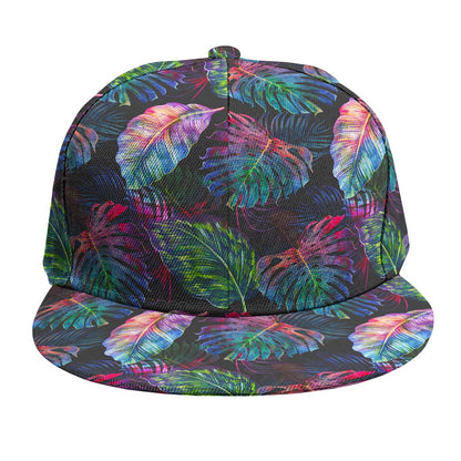 Colorful Tropical Leaves Pattern Print Snapback Cap