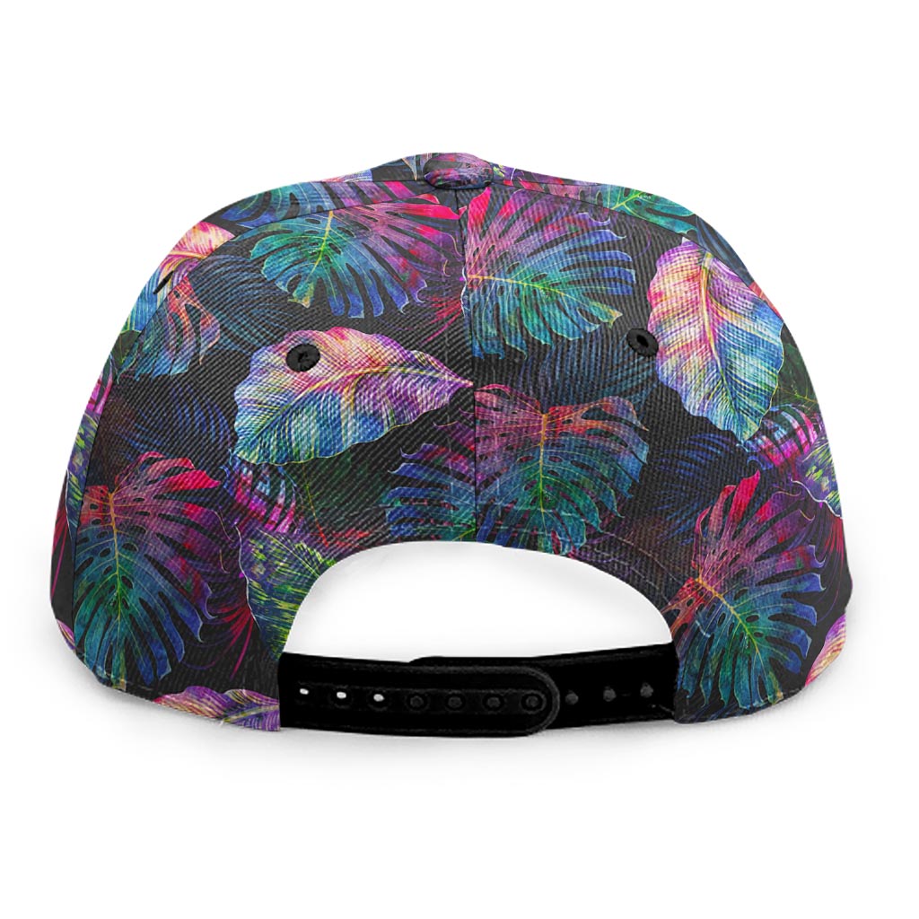 Colorful Tropical Leaves Pattern Print Snapback Cap