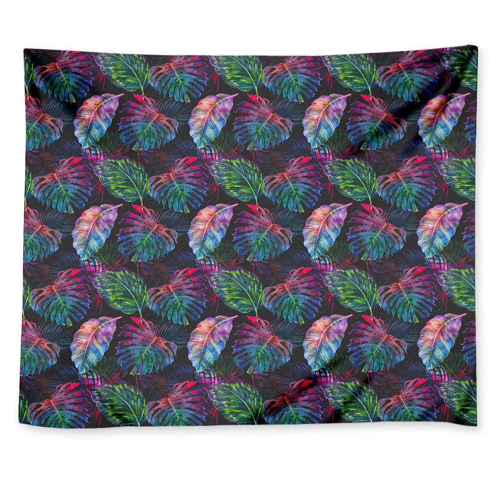 Colorful Tropical Leaves Pattern Print Tapestry