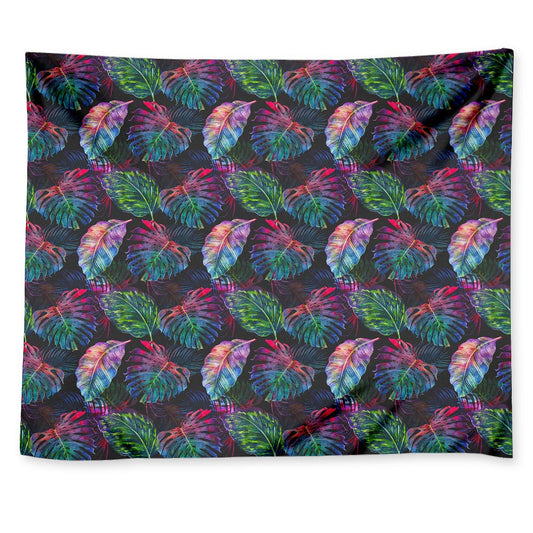 Colorful Tropical Leaves Pattern Print Tapestry