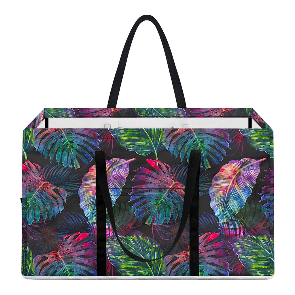 Colorful Tropical Leaves Pattern Print Utility Tote Bag