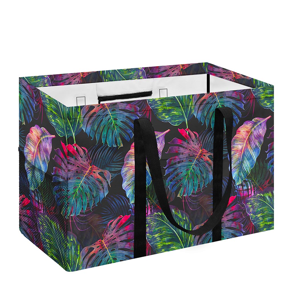 Colorful Tropical Leaves Pattern Print Utility Tote Bag