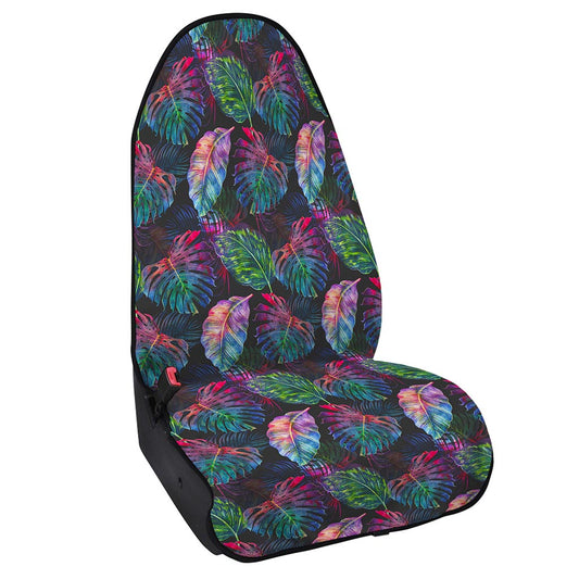 Colorful Tropical Leaves Pattern Print Waterproof Car Seat Cover