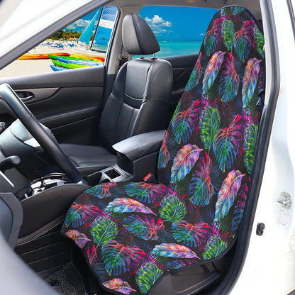 Colorful Tropical Leaves Pattern Print Waterproof Car Seat Cover