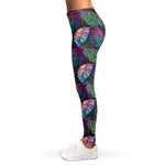 Colorful Tropical Leaves Pattern Print Women's Leggings
