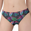 Colorful Tropical Leaves Pattern Print Women's Panties