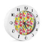 Colorful Tulip Pattern Print Alarm Clock
