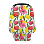 Colorful Tulip Pattern Print Baby Seat Cover