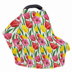 Colorful Tulip Pattern Print Baby Seat Cover
