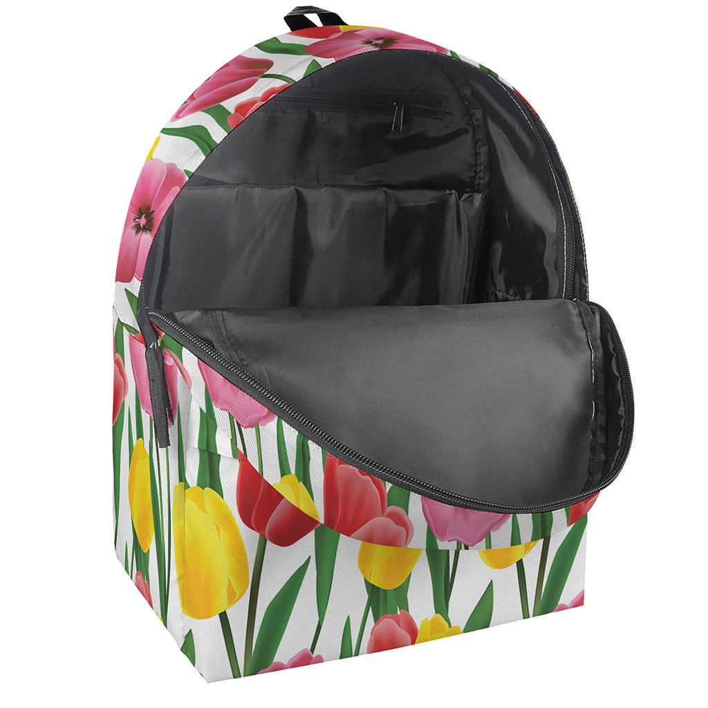 Colorful Tulip Pattern Print Backpack