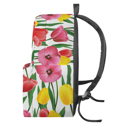 Colorful Tulip Pattern Print Backpack