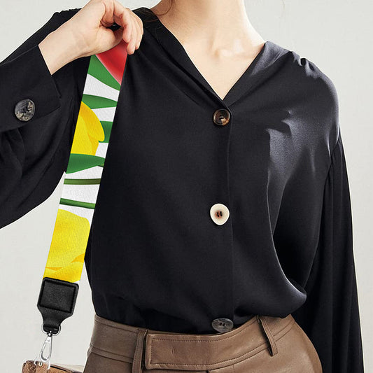 Colorful Tulip Pattern Print Bag Strap
