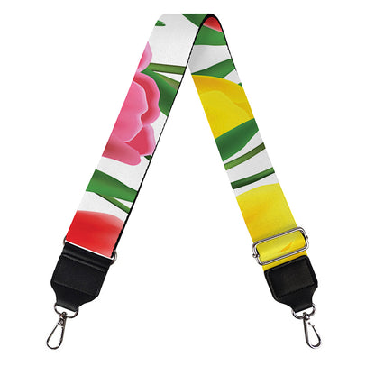 Colorful Tulip Pattern Print Bag Strap
