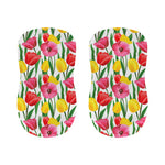 Colorful Tulip Pattern Print Bar Stool Covers