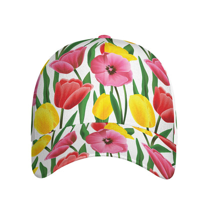 Colorful Tulip Pattern Print Baseball Cap
