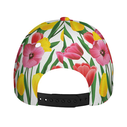 Colorful Tulip Pattern Print Baseball Cap