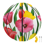 Colorful Tulip Pattern Print Basketball