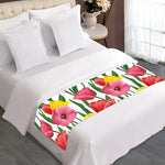 Colorful Tulip Pattern Print Bed Runner