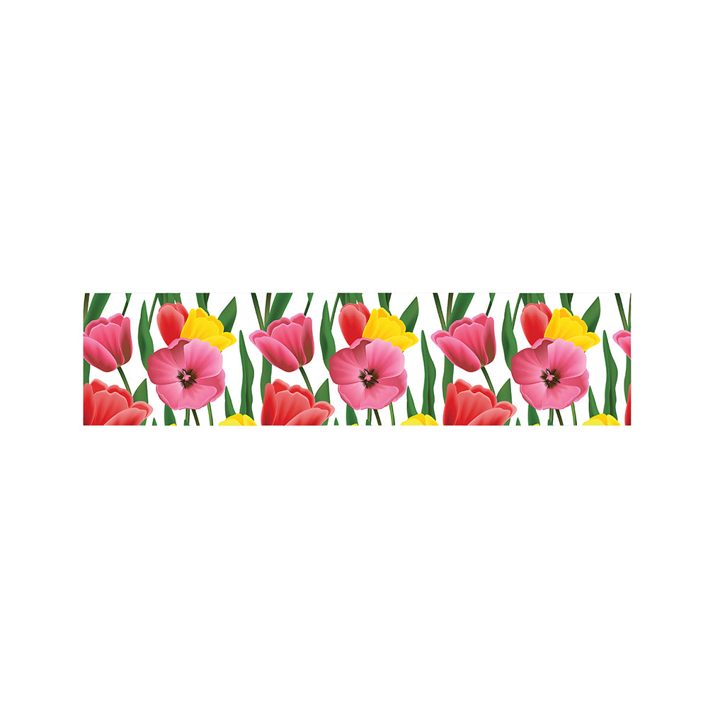 Colorful Tulip Pattern Print Bed Runner