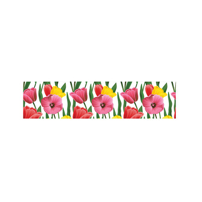 Colorful Tulip Pattern Print Bed Runner