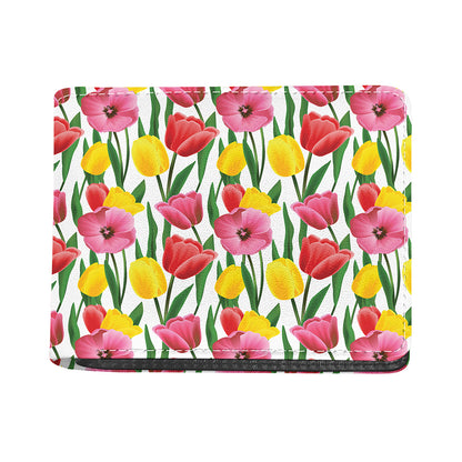 Colorful Tulip Pattern Print Bifold Wallet