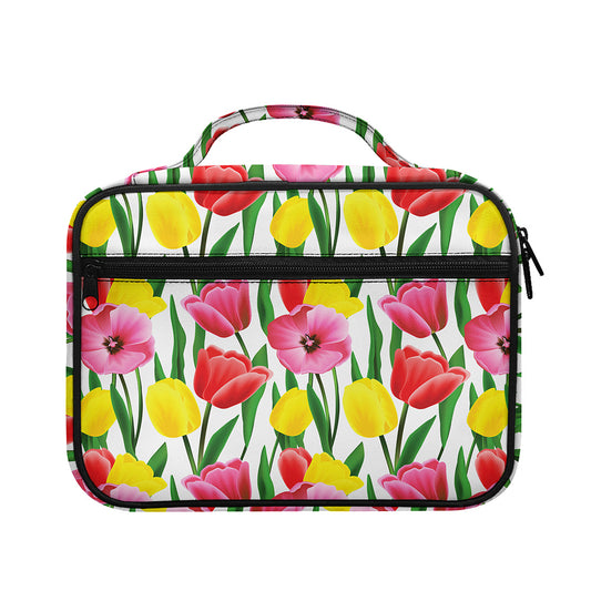 Colorful Tulip Pattern Print Briefcase Bible Bag