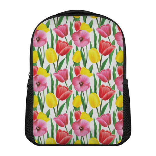 Colorful Tulip Pattern Print Casual Backpack