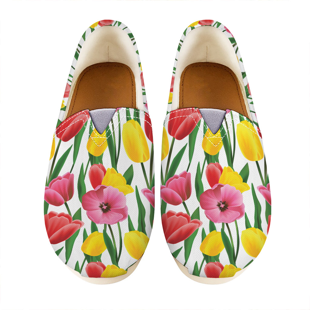 Colorful Tulip Pattern Print Casual Shoes