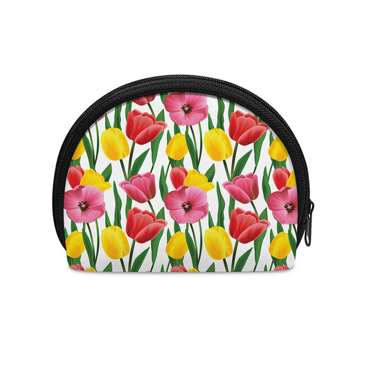 Colorful Tulip Pattern Print Coin Purse