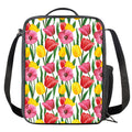 Colorful Tulip Pattern Print Crossbody Lunch Bag