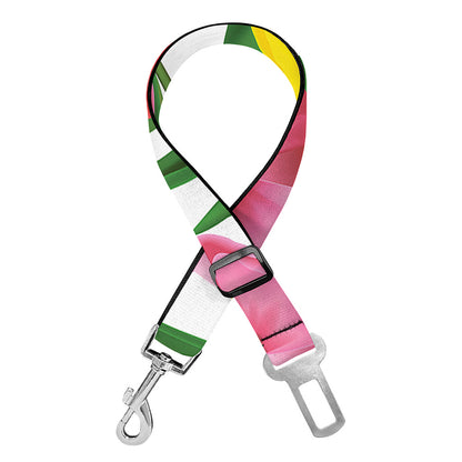 Colorful Tulip Pattern Print Dog Seat Belt