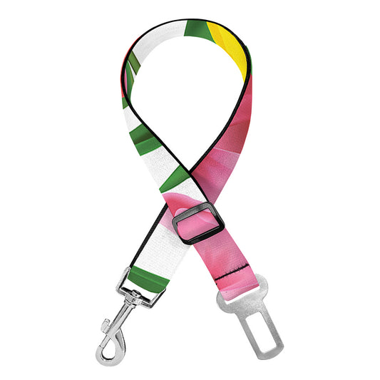 Colorful Tulip Pattern Print Dog Seat Belt