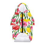 Colorful Tulip Pattern Print Dog Zip Up Hoodie