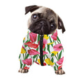 Colorful Tulip Pattern Print Dog Zip Up Jacket