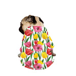 Colorful Tulip Pattern Print Dog Zip Up Jacket
