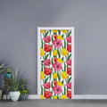 Colorful Tulip Pattern Print Door Sticker