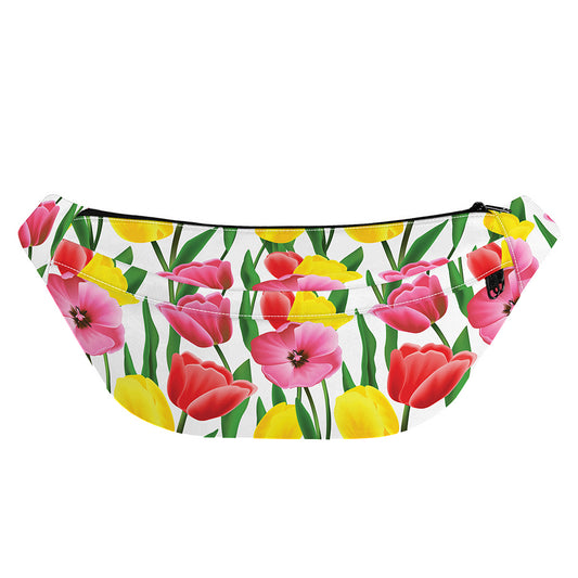 Colorful Tulip Pattern Print Fanny Pack