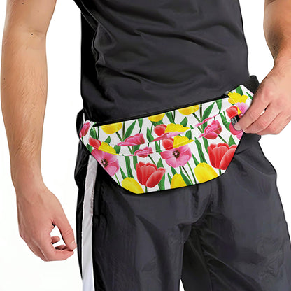 Colorful Tulip Pattern Print Fanny Pack